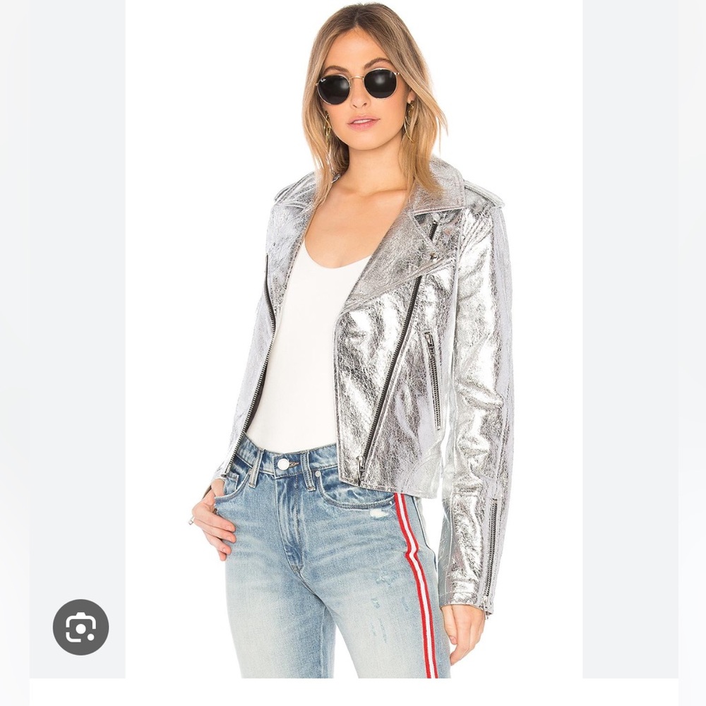 BLANK NYC Crystallized Jacket in Metallic NWT